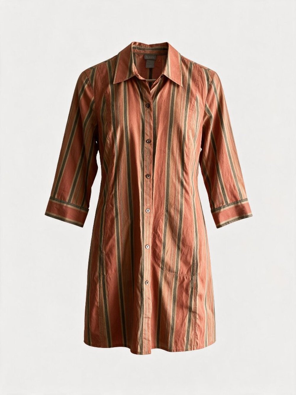 Sigrid Olsen Striped Shirt Dress, small